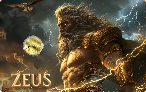2025 Niue Zeus 1/1000 oz .9999 Gold Coin in Card
