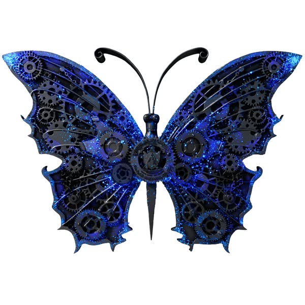 2025 Cameroon Antique Steampunk Mech Butterfly 2 oz .999 Silver Coin
