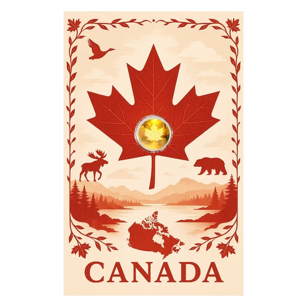 2025 Niue Maple Leaf 1/1000 oz .9999 Gold Coin in Card