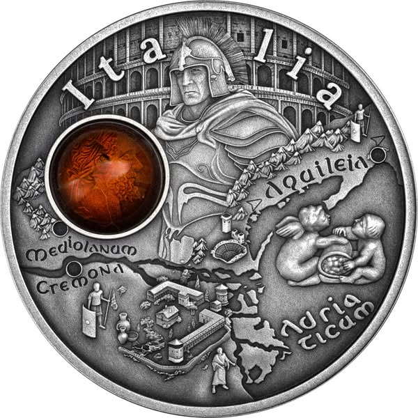 2025 Amber Route Italia 17.5g .999 Silver Coin