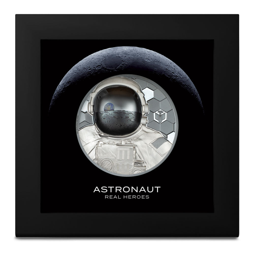 2024 Cook Islands Real Heroes - Astronaut 3oz Silver Black Proof PCGS PR70 FDOI