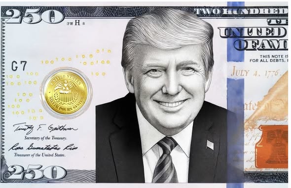 2026 Liberia Trump 250th Anniversary 1/1000 oz .9999 Gold Coin in Card