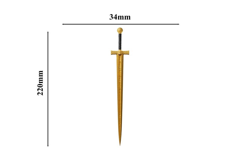 2025 Gold Gild Cameroon Legend of the Sword Excalibur 2 oz Silver Shaped Coin in Case