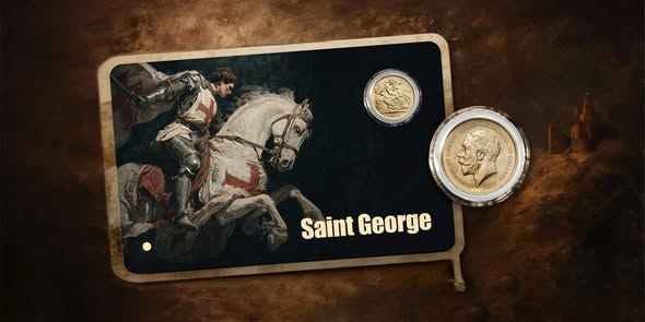 2026 Liberia Saint George 1/200 oz .9999 Gold Coin in Card