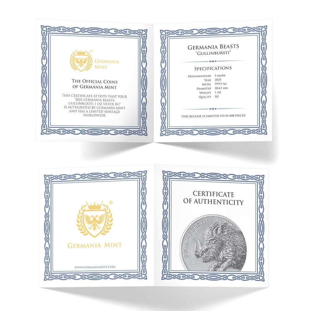 2025 Germania Gullinbursti 1oz .999 Silver Coin