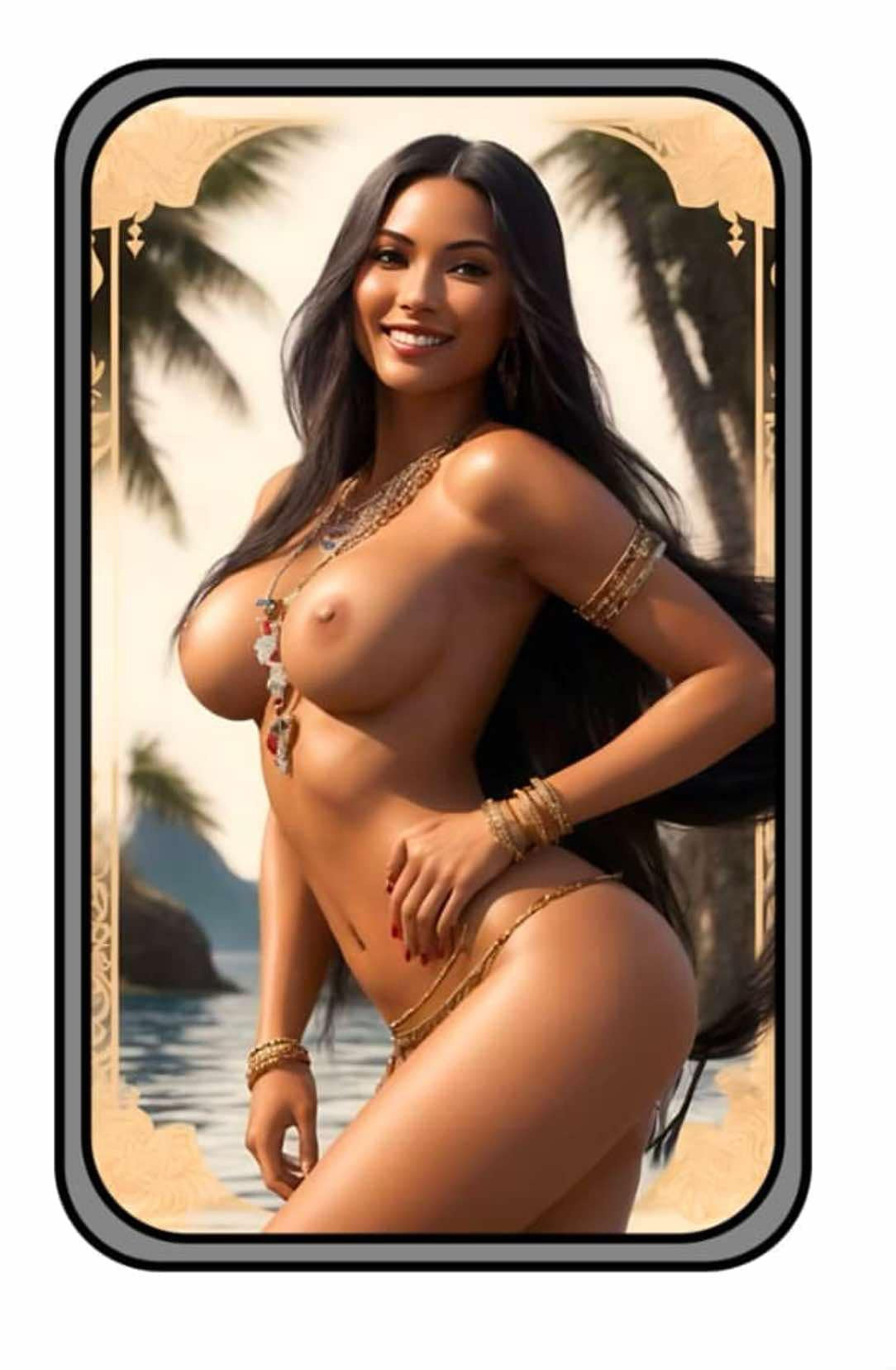 2025 1oz .999 Color Silver Art Bar Risque Series Native American Girl