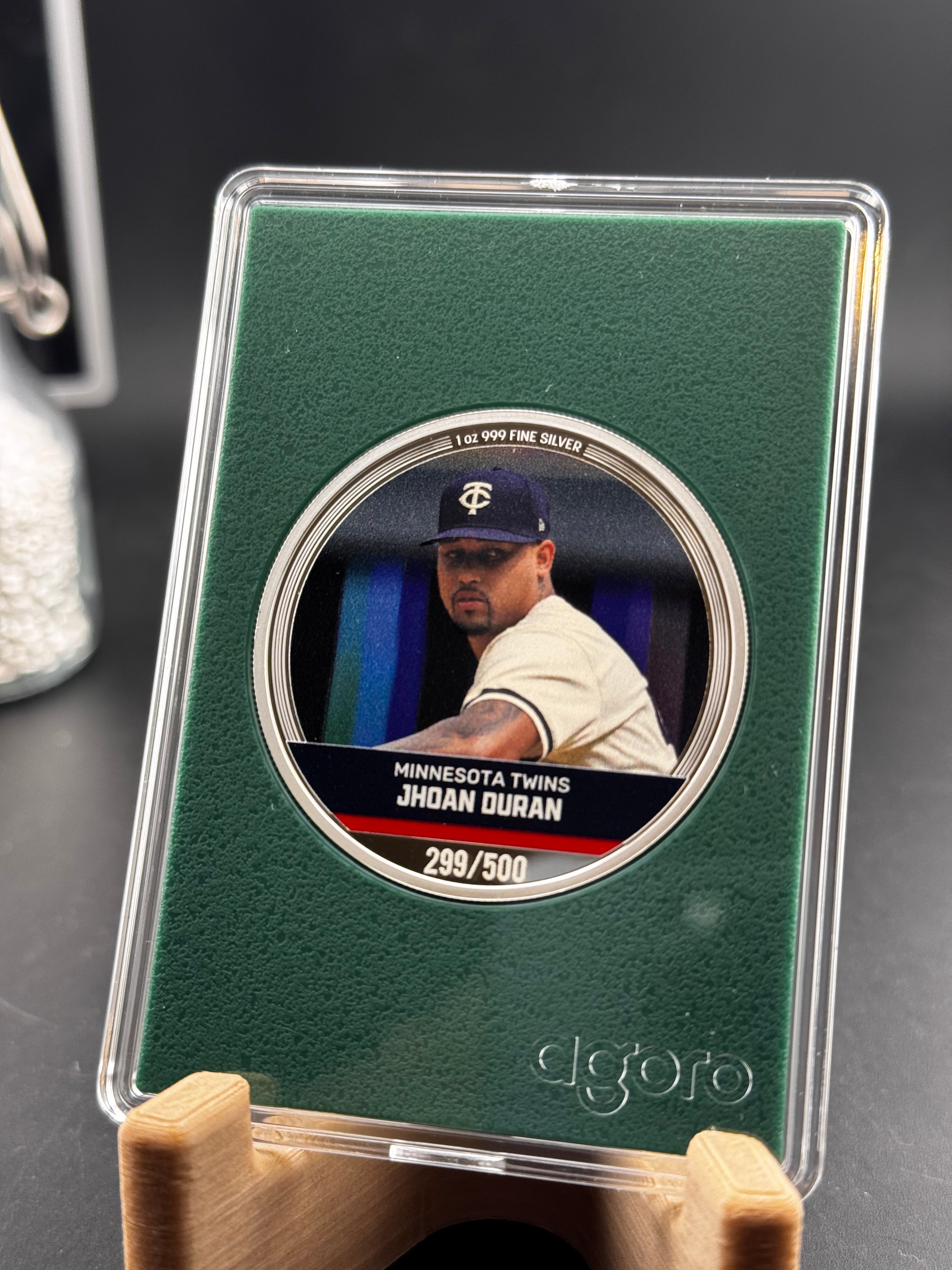 2024 Agoro Trading Coins MLB Jhoan Duran 299/500 Green 1oz Silver Coin
