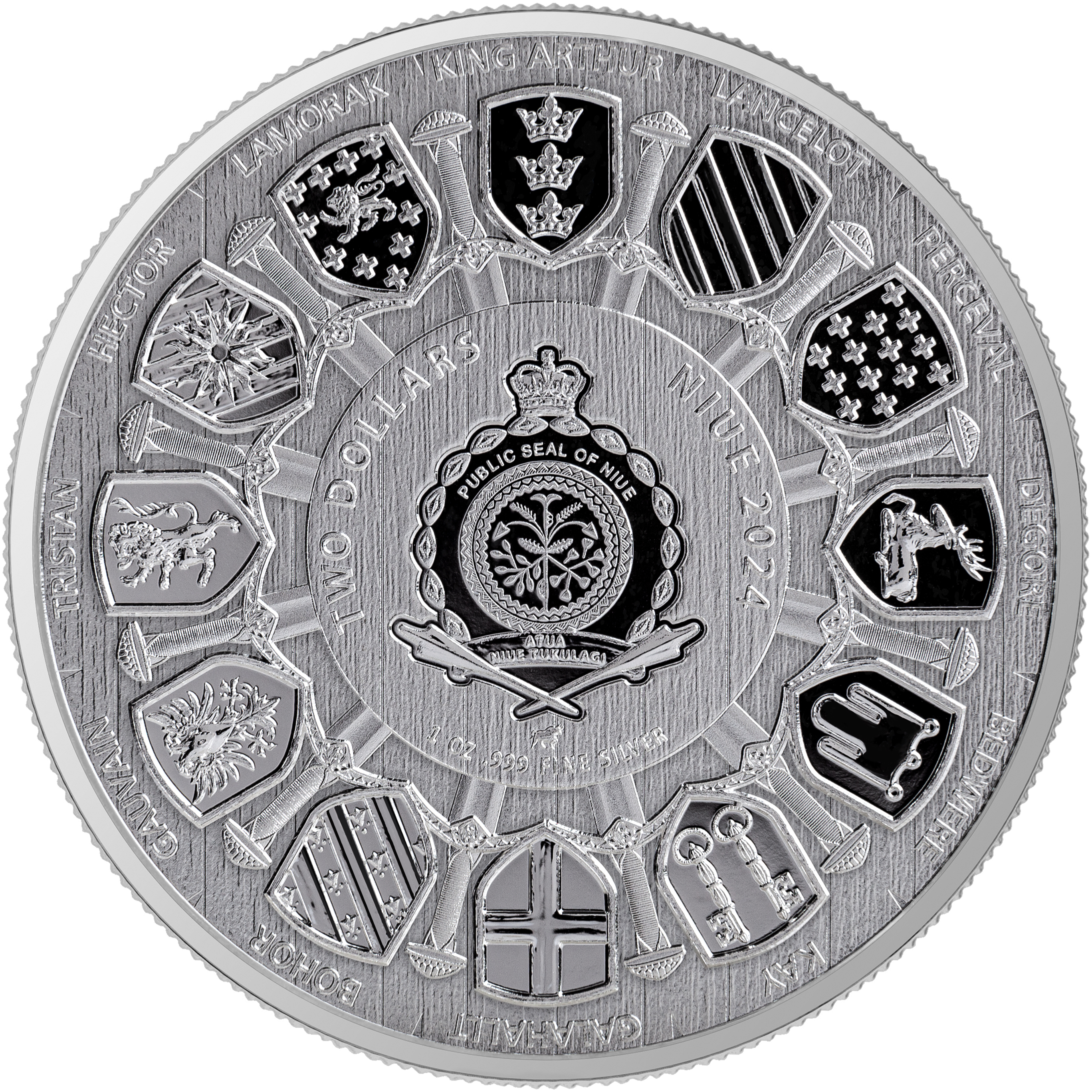 2024 1oz .999 Silver Sir Lancelot BU Premium Coin