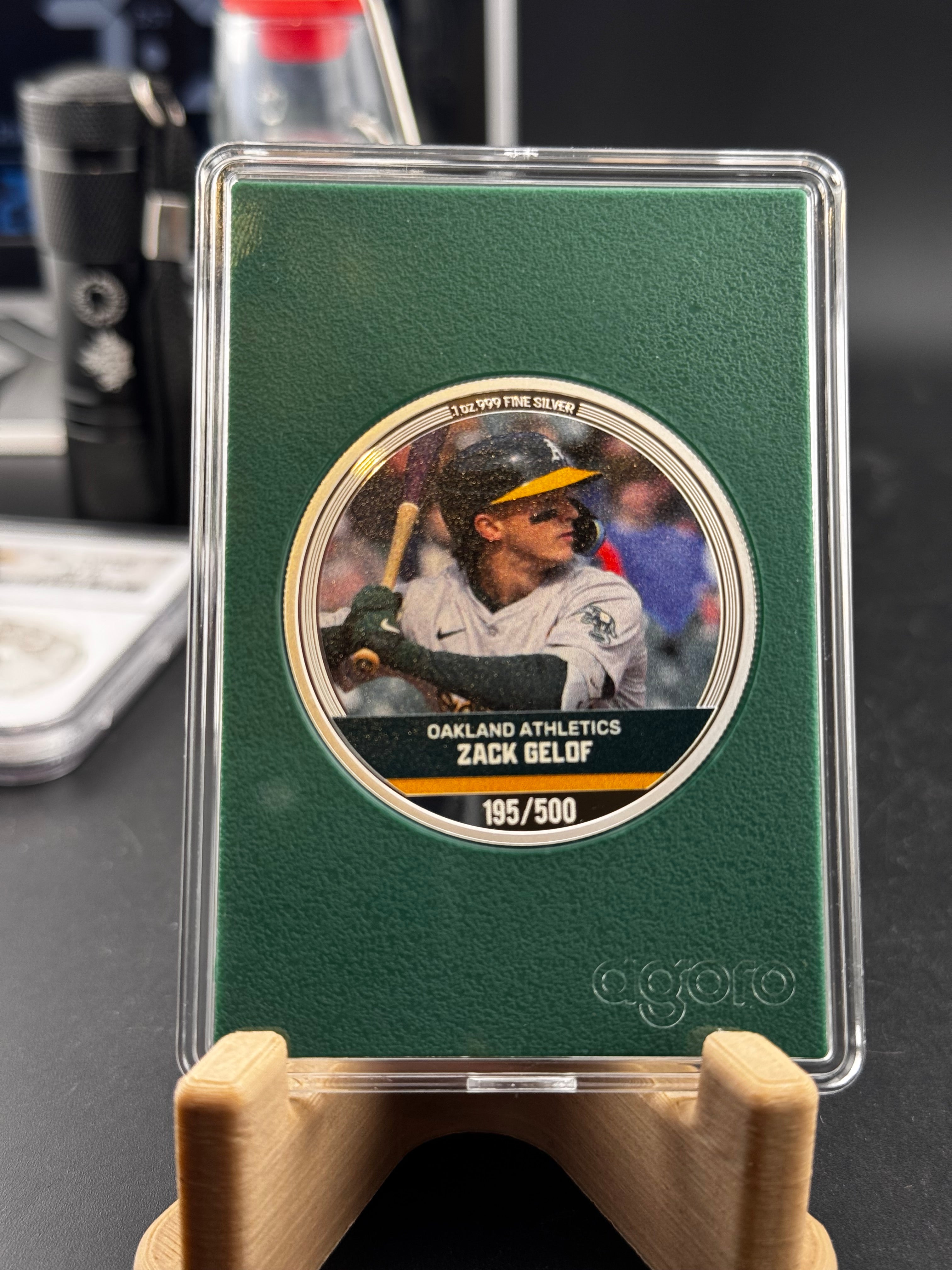 2024 Agoro Trading Coins MLB Zack Gelof 195/500 1oz Silver Coin
