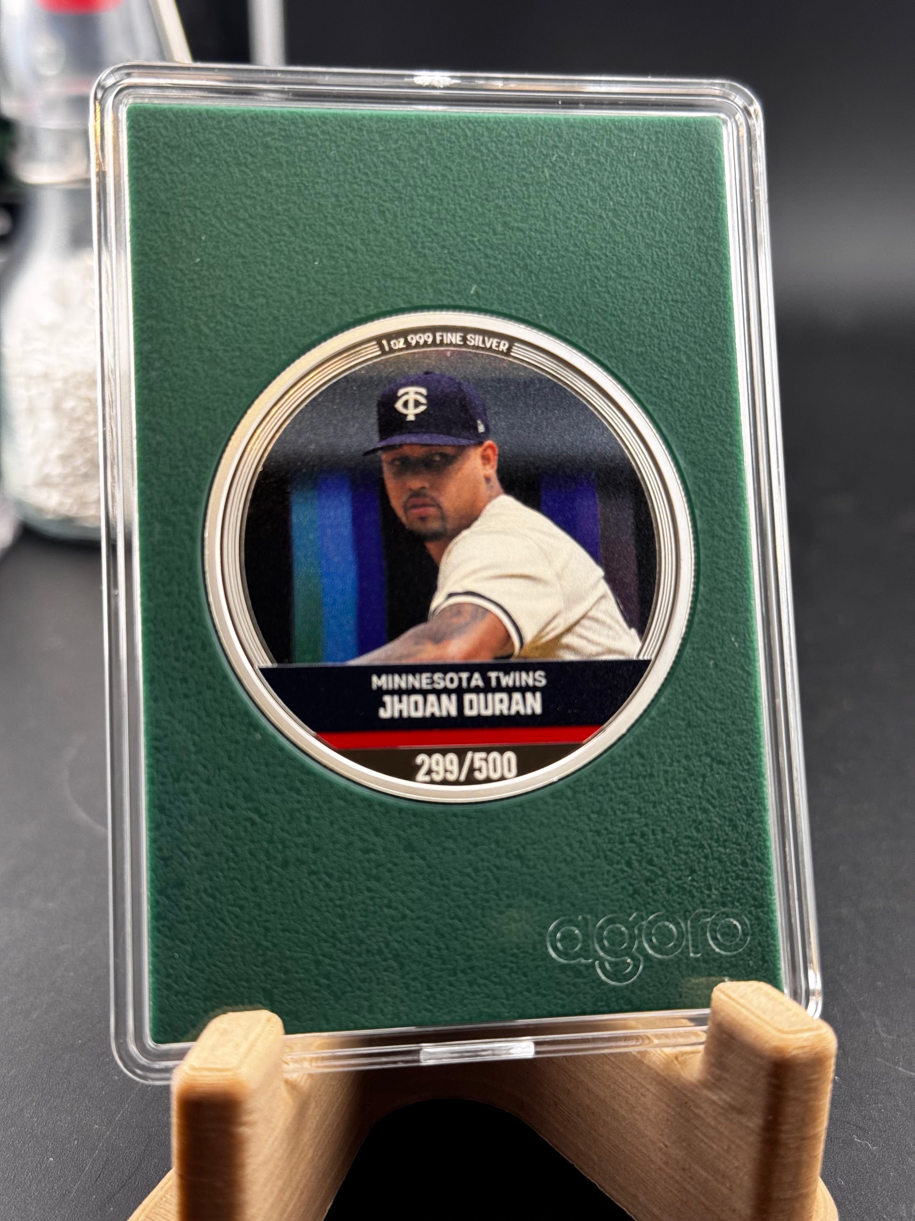 2024 Agoro Trading Coins MLB Jhoan Duran 299/500 Green 1oz Silver Coin
