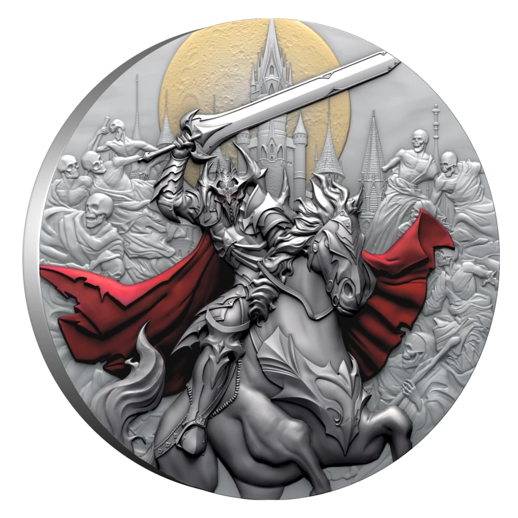 2024 Liberian 2oz Darkness Rider Antique and Color High Relief Coin