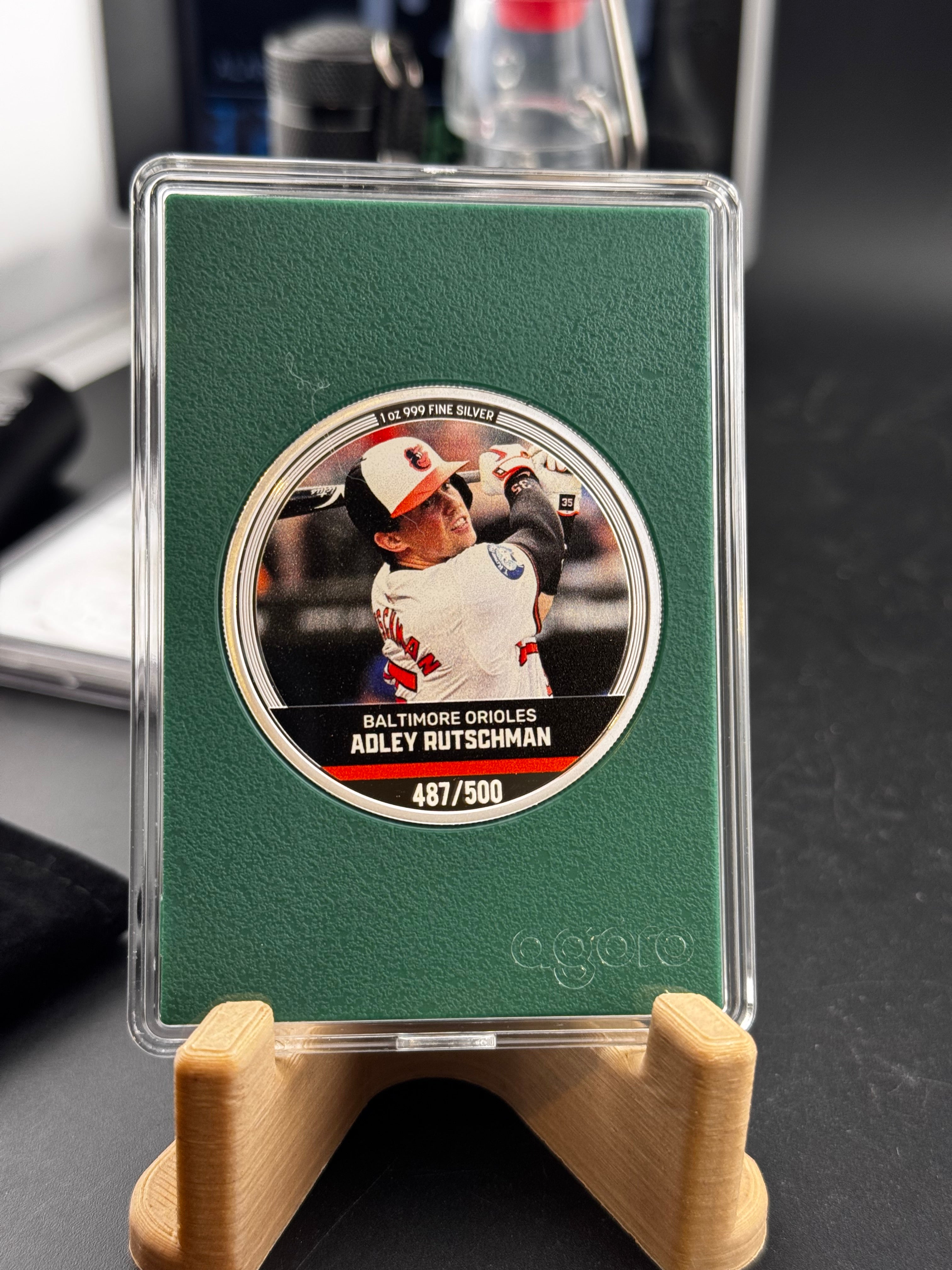 2024 Agoro Trading Coins MLB Adley Rutschman 487/500 1oz Silver Coin