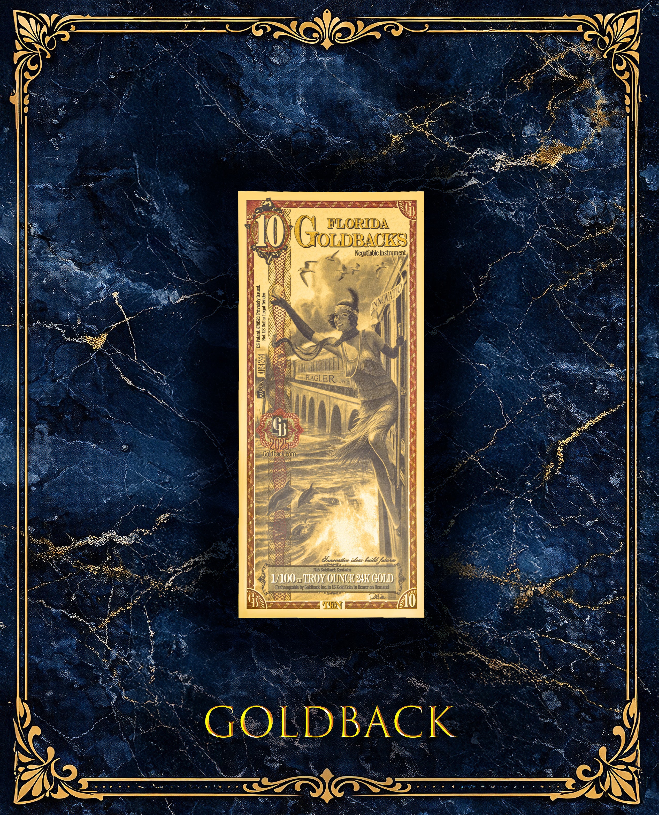 Goldback Marble Display Florida 10 Gb