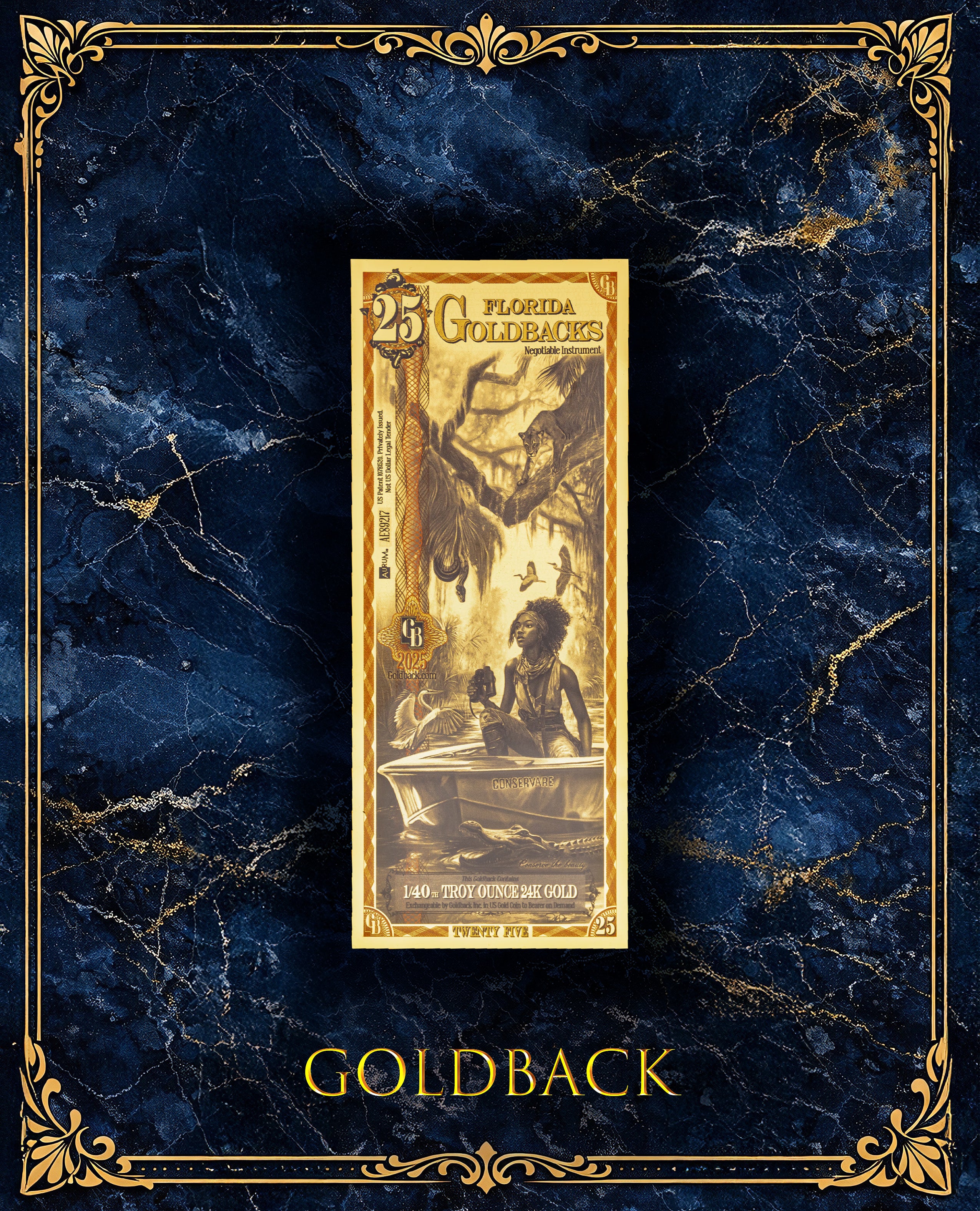 Goldback Marble Display Florida 25 Gb