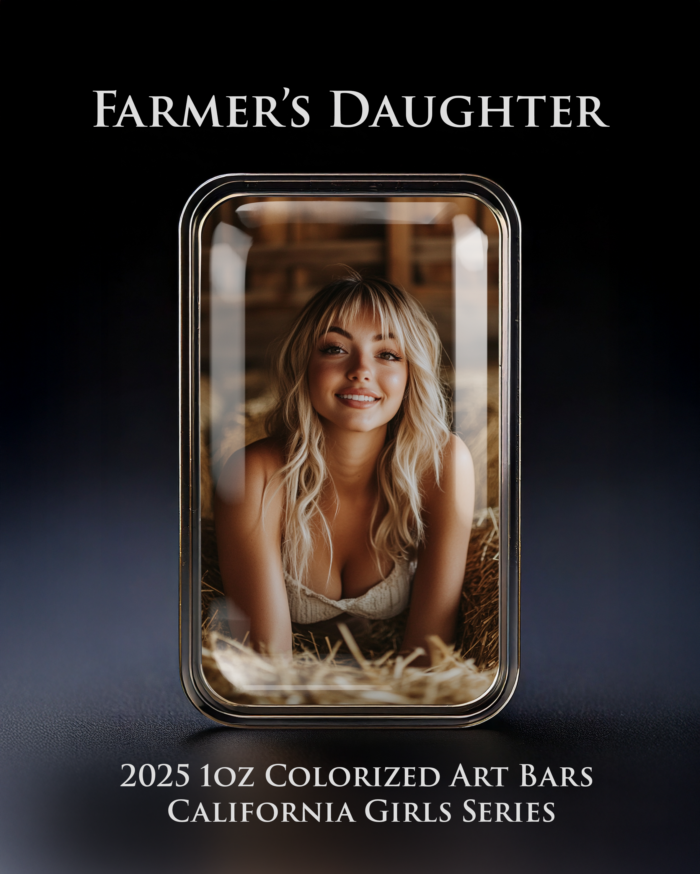 Cali Girls Song Bar Series "Midwest Farmers Daughter" 1oz .999 Fine Silver Color Art Bar