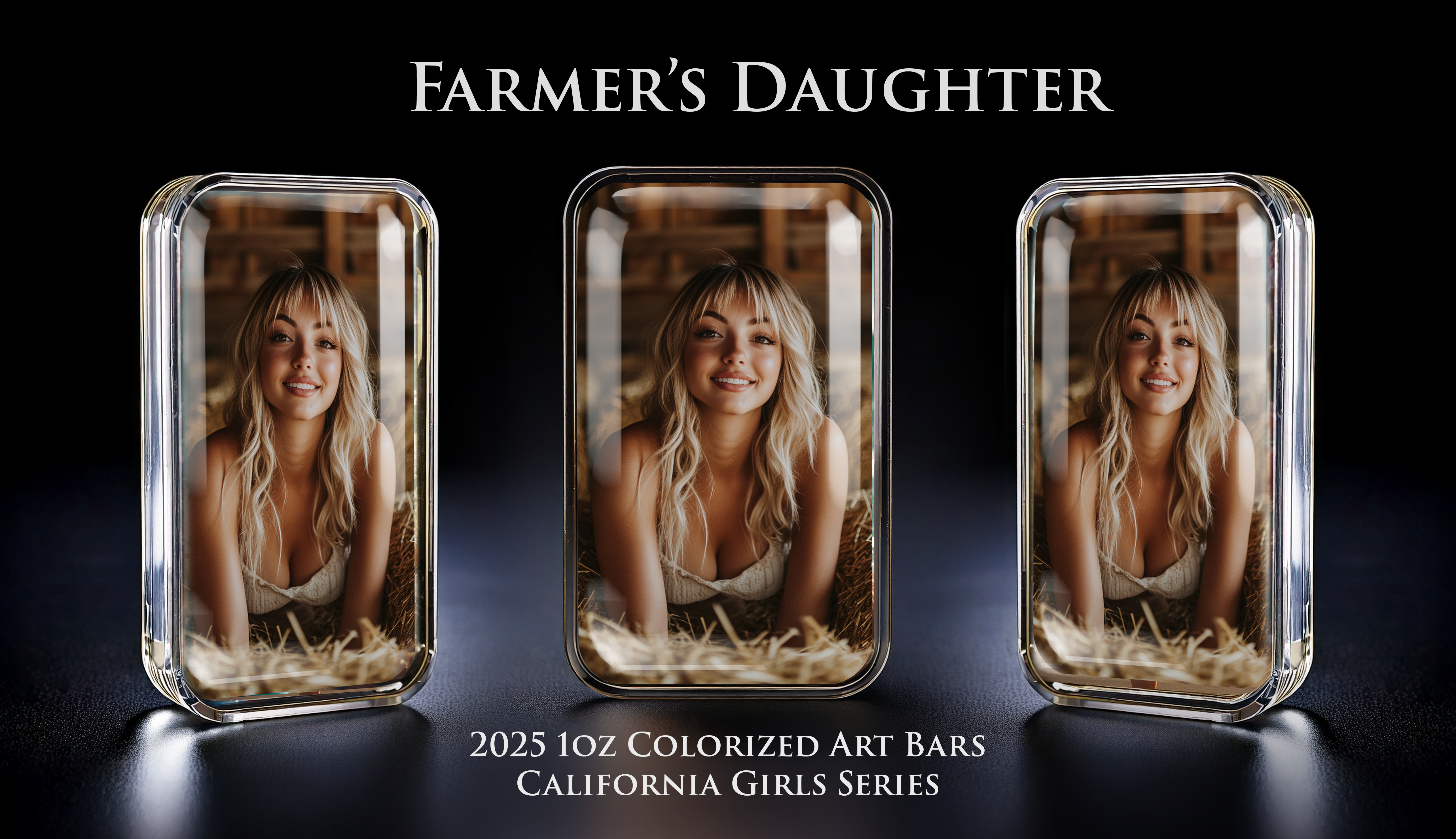 Cali Girls Song Bar Series "Midwest Farmers Daughter" 1oz .999 Fine Silver Color Art Bar