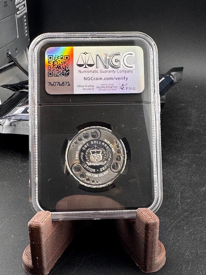 2024 samoa proof like 2 alien fr ngc gem uncirculated 1oz .999 silver coin