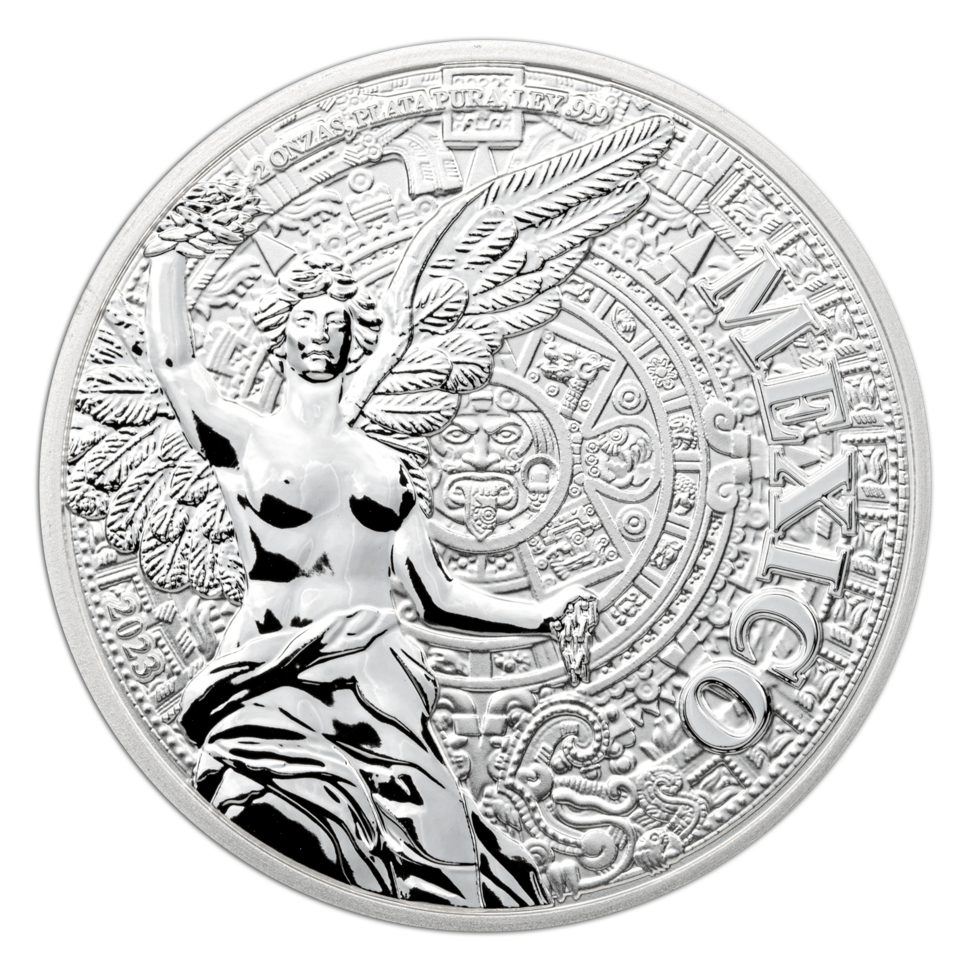 2023 Viva Mexico Angel of Independence NGC PF70 2oz Silver Medal