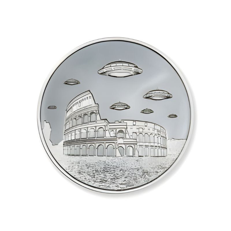 Intaglio UFOs Over Rome 1 Troy Ounce 39mm