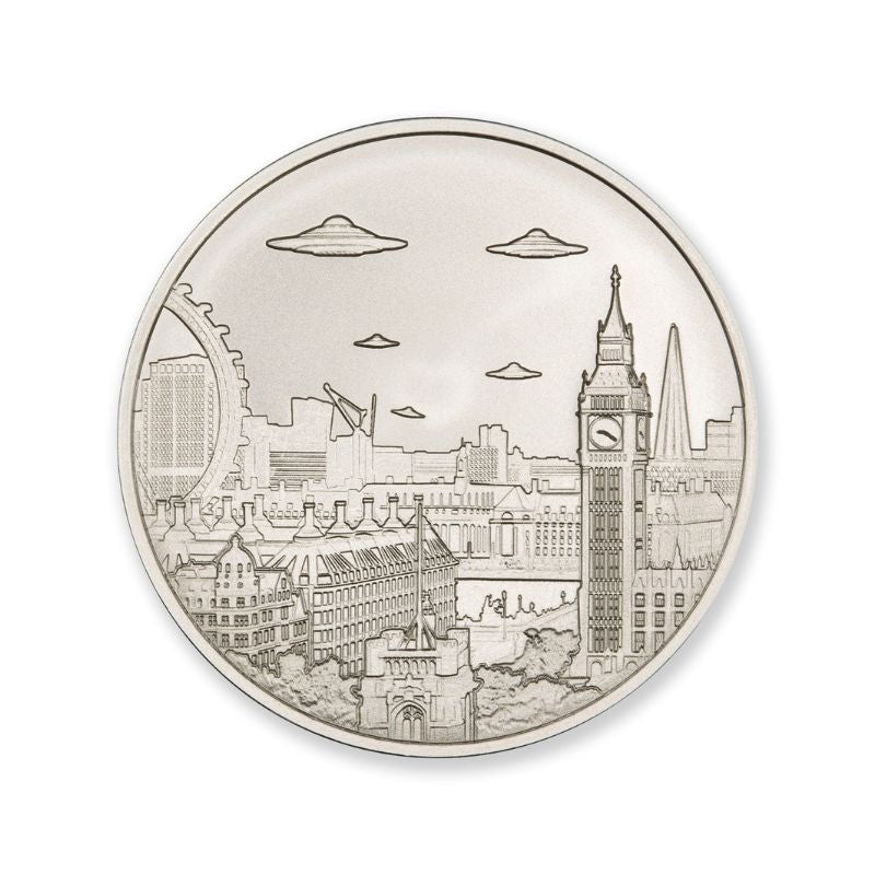 Intaglio Ufos Over London 2 Troy Ounce 39mm