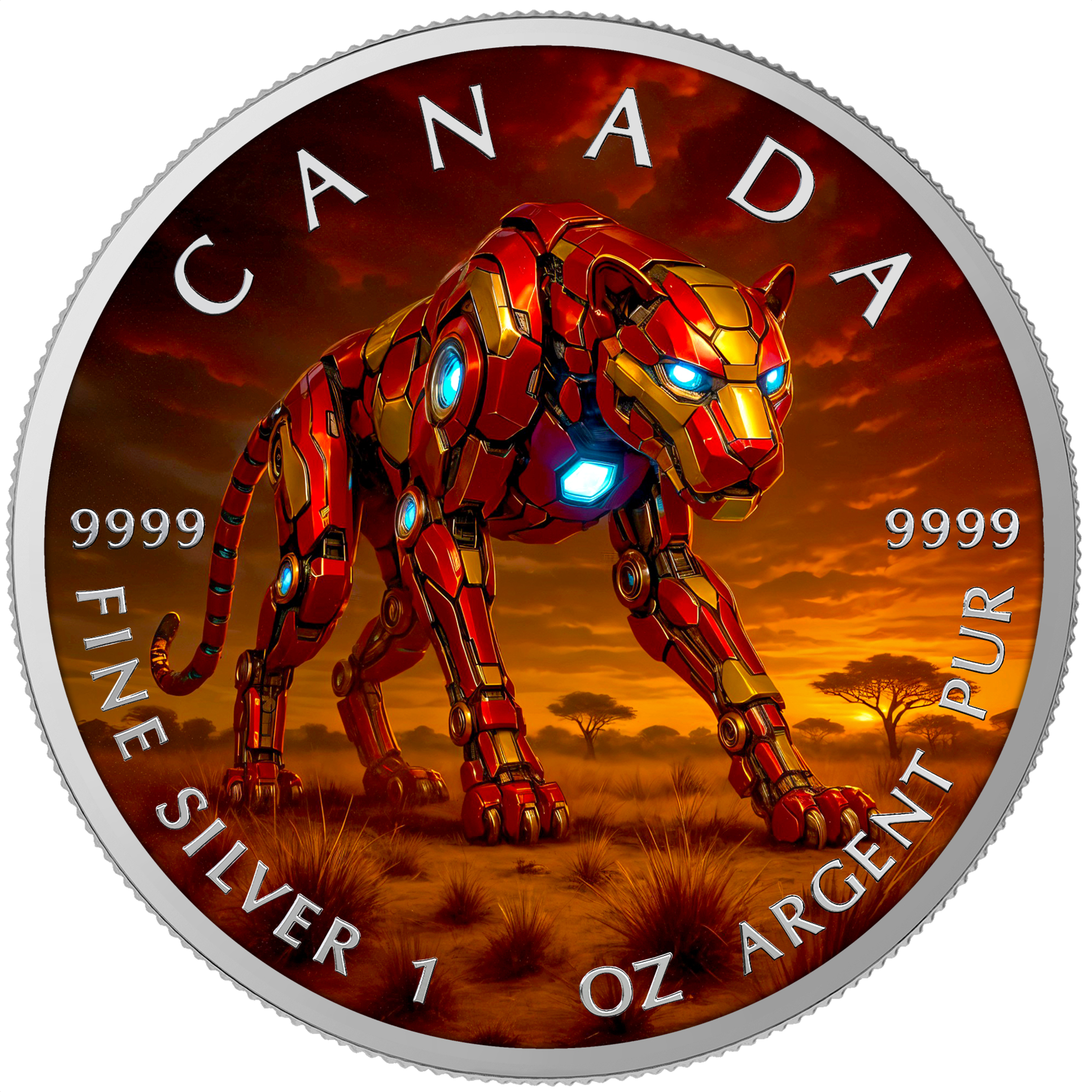 2025 Canada Maple Big Five Iron Leopard 1oz .9999 Silver