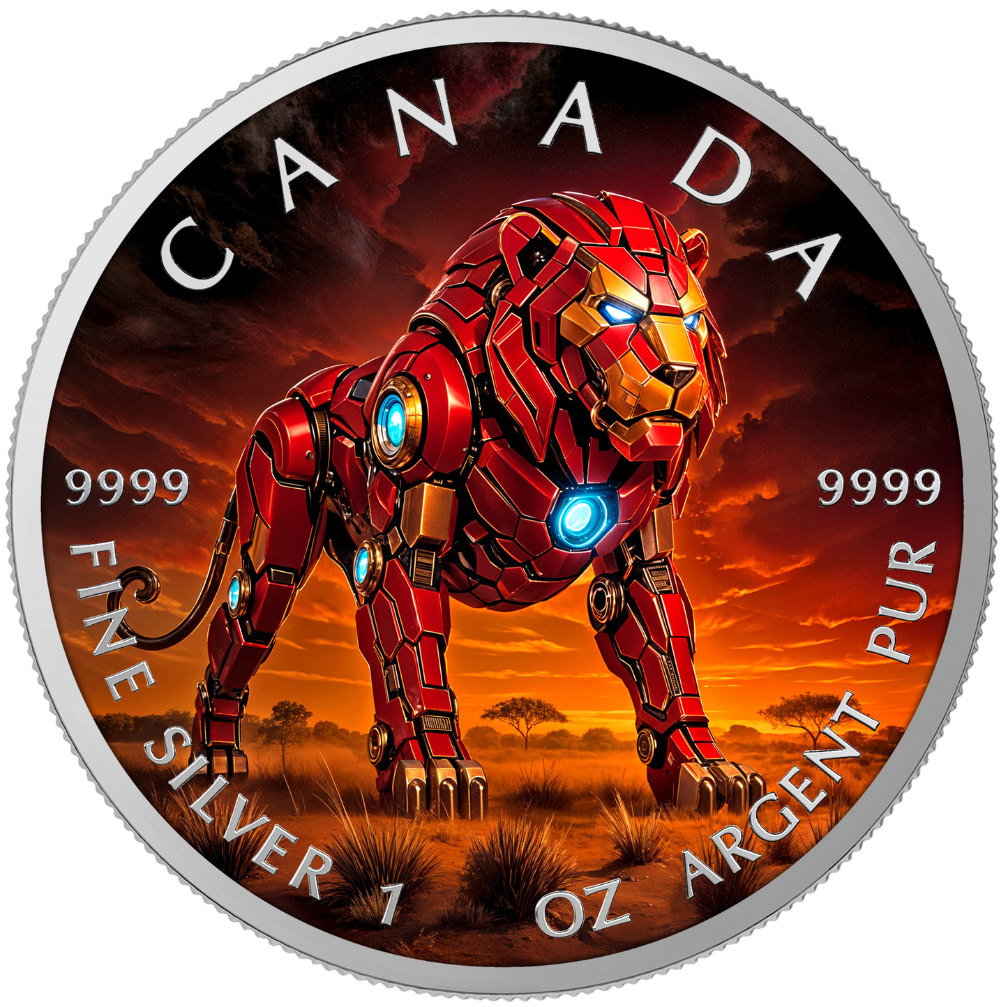 2025 Canada Maple Big Five Iron Lion 1oz .9999 Silver