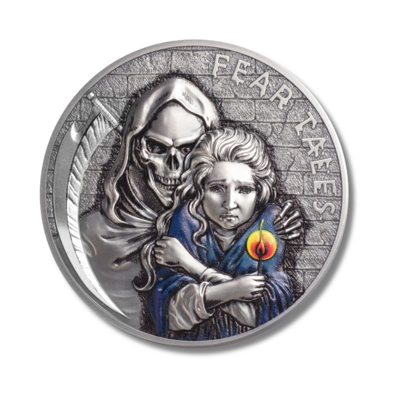 Little match girl fear tales 2 oz silver coin 10 palau 2020