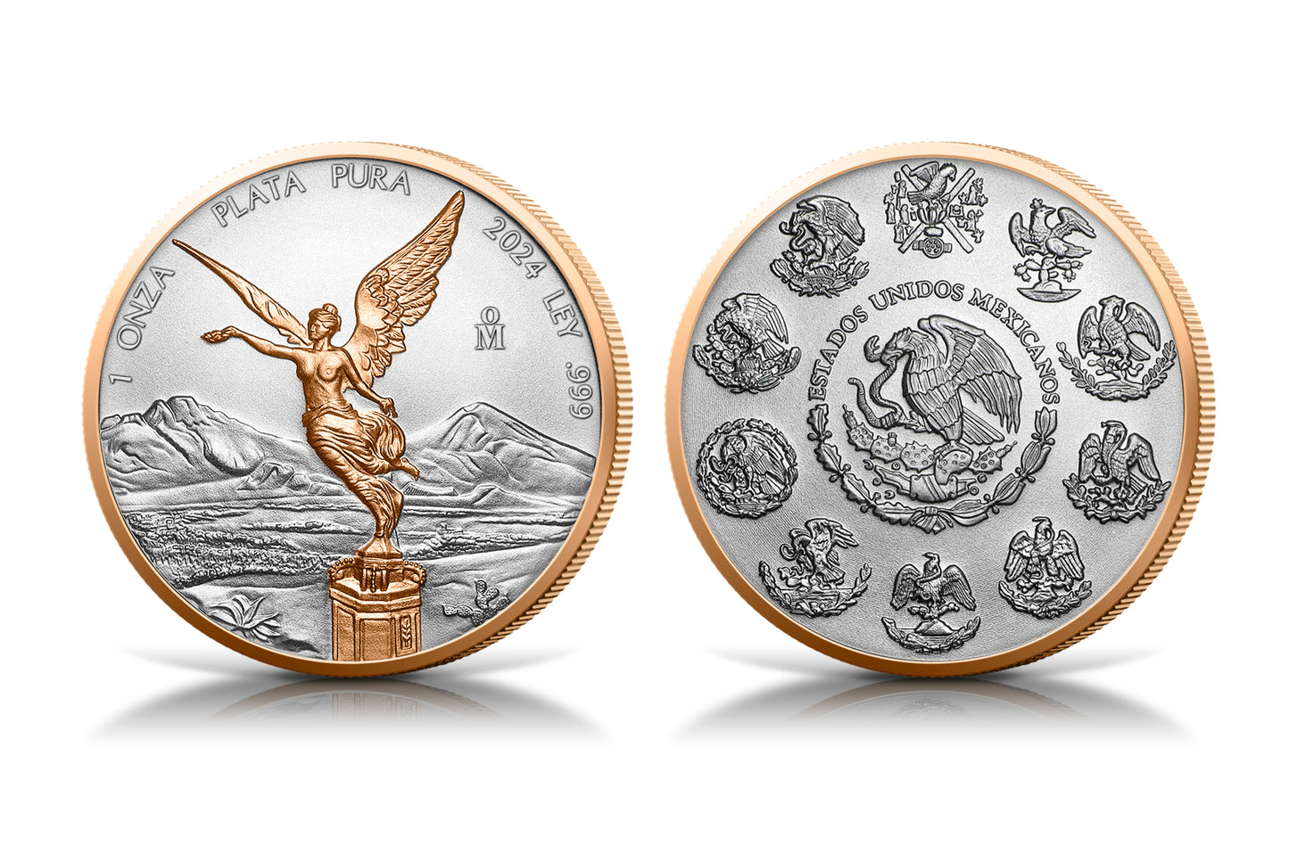 2024 Mexico Libertad Red Gold Series 1oz .999 Silver Coin