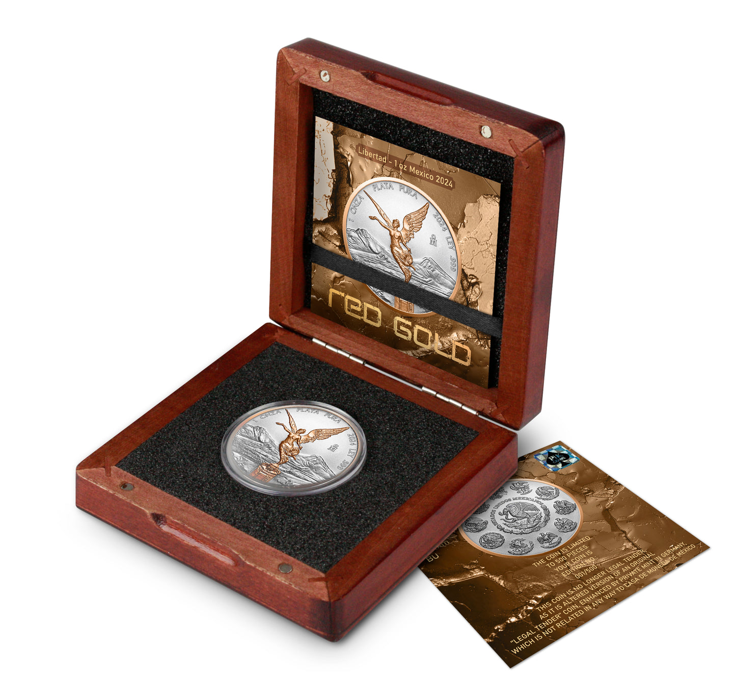 2024 Mexico Libertad Red Gold Series 1oz .999 Silver Coin
