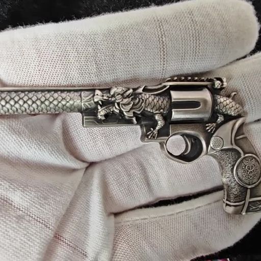 2024 Truth Guard Dragon Revolver Antiqued 2 oz Silver Medal