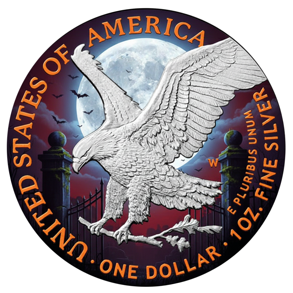 2025 Silver Eagle Colorized "Pennywise" Edition 1 oz .999 Silver Coin