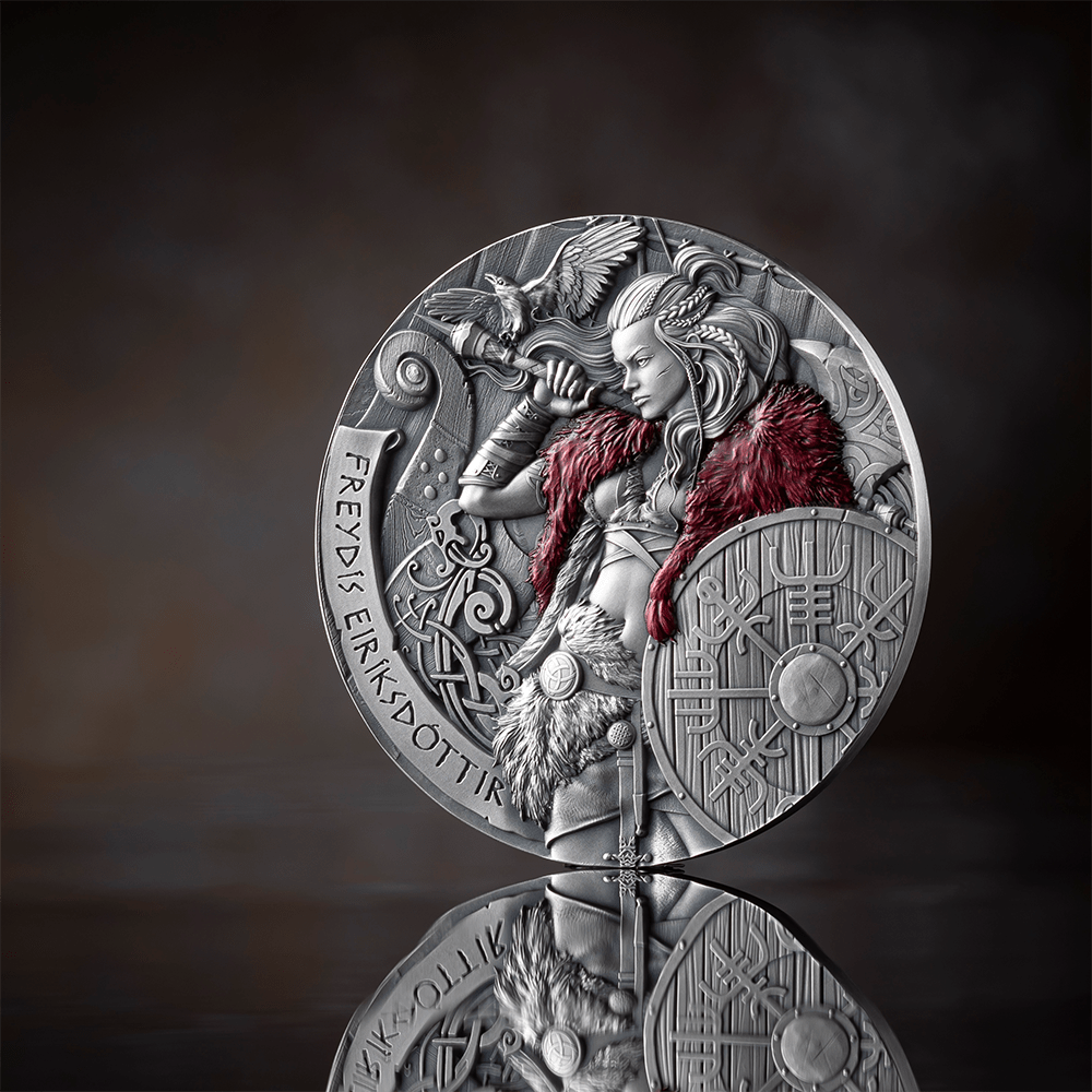 2024 Cameroon The Way to Valhalla Freydis Eiriksdottir 2 oz Silver Coin
