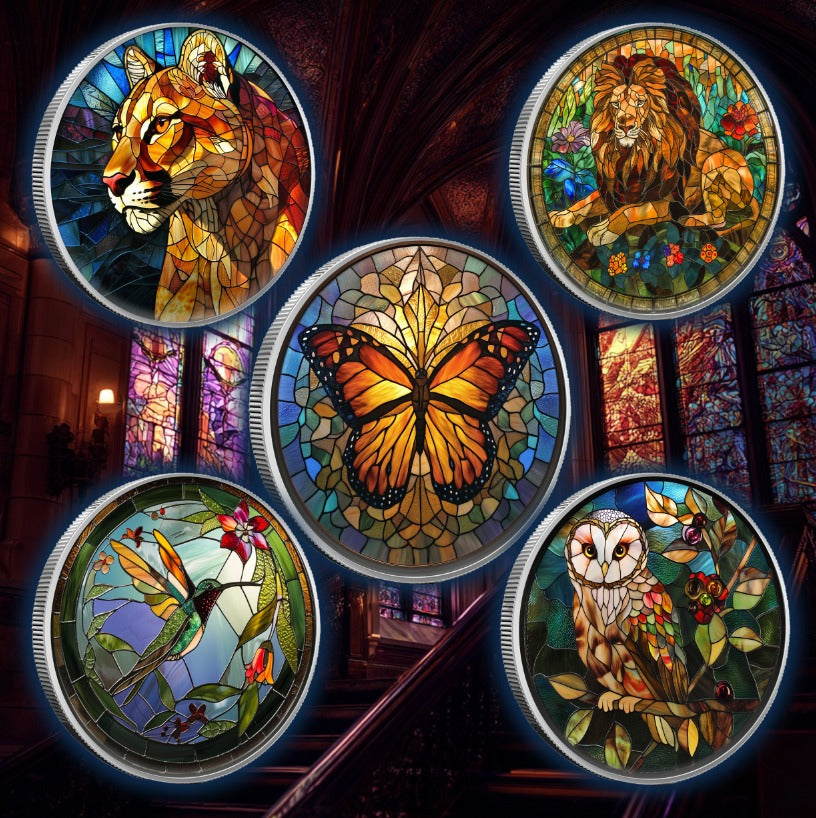 2025 Silver Eagle Mosaic Lion "Majesty" 1oz Colorized .999 Silver Coin