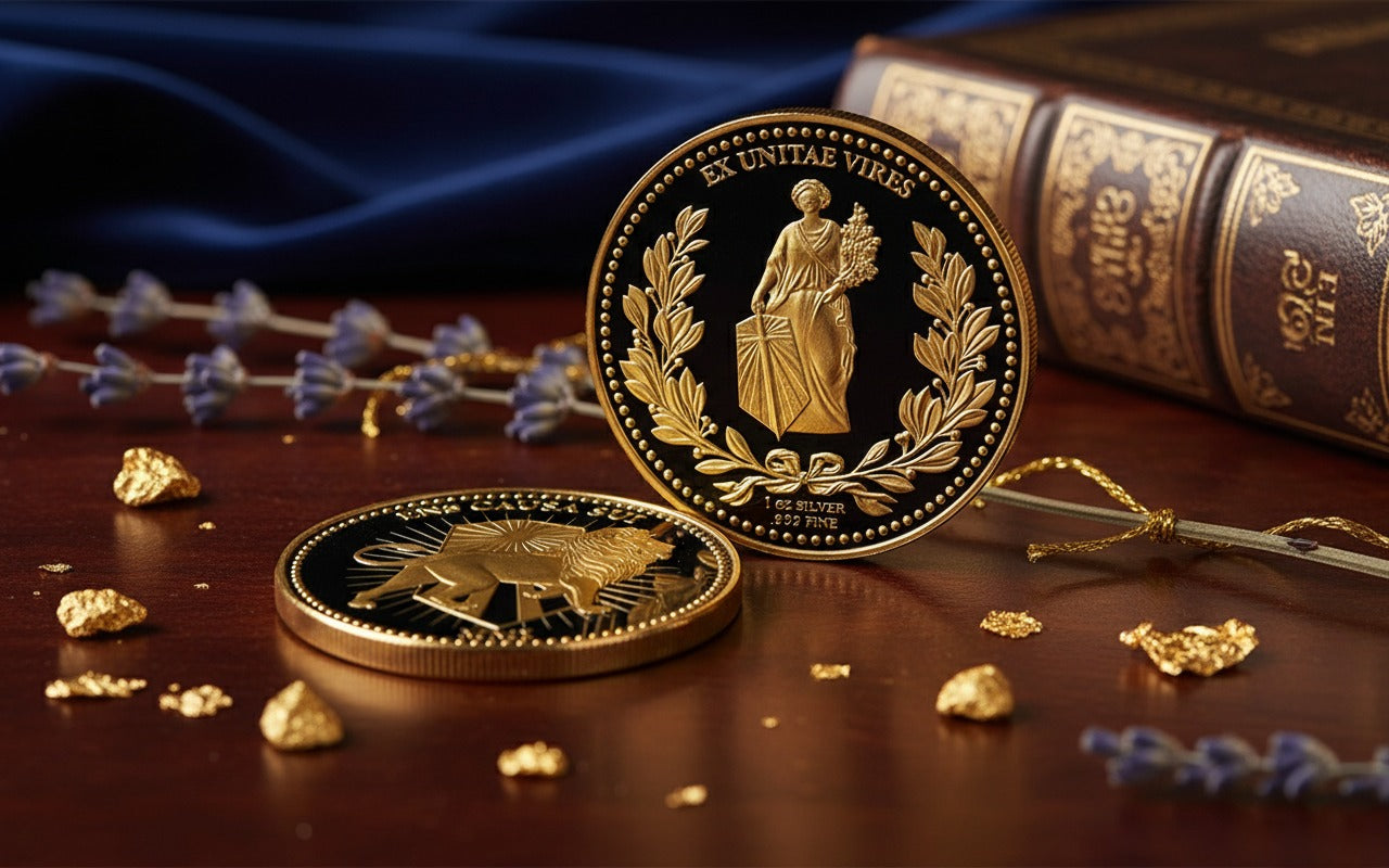 John Wick Golden Continental Black Edition Gilded and Colorized 1oz .999 Silver Medal