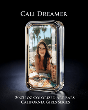 Cali Girls Song Bar Series "Cali Dreamer" 1oz .999 Fine Silver Color Art Bar - Captain’s Chest Bullion