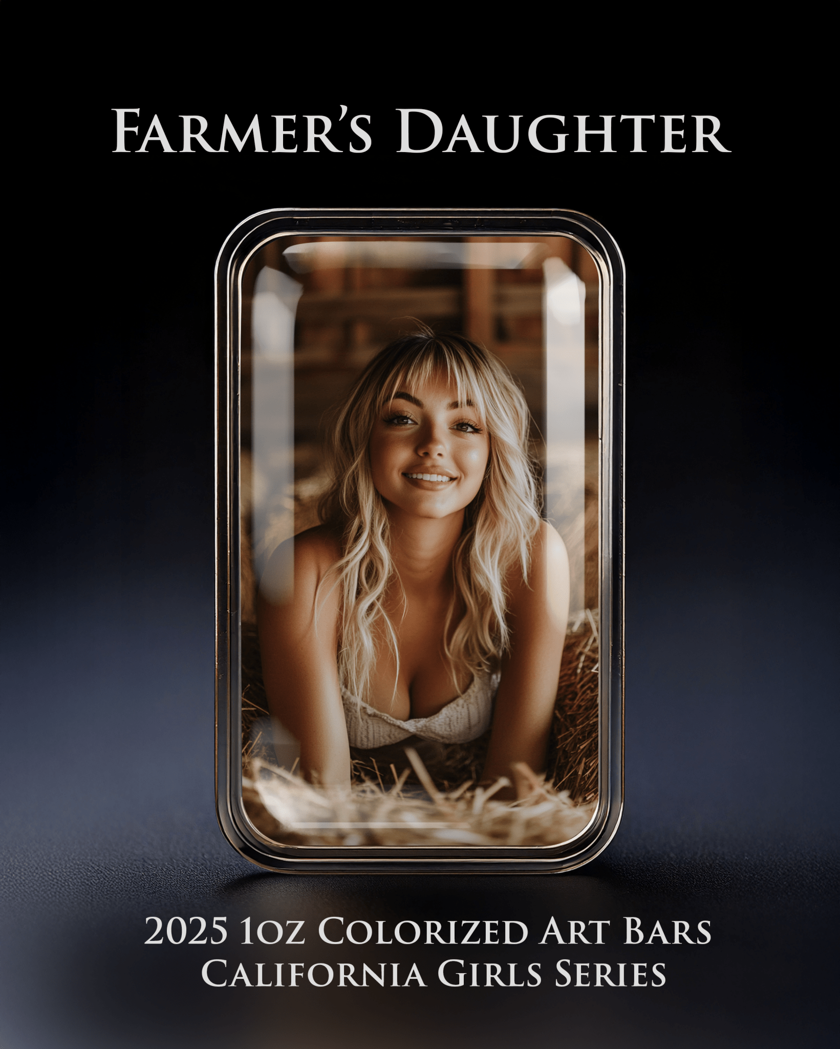 Cali Girls Song Bar Series "Midwest Farmers Daughter" 1oz .999 Fine Silver Color Art Bar - Captain’s Chest Bullion