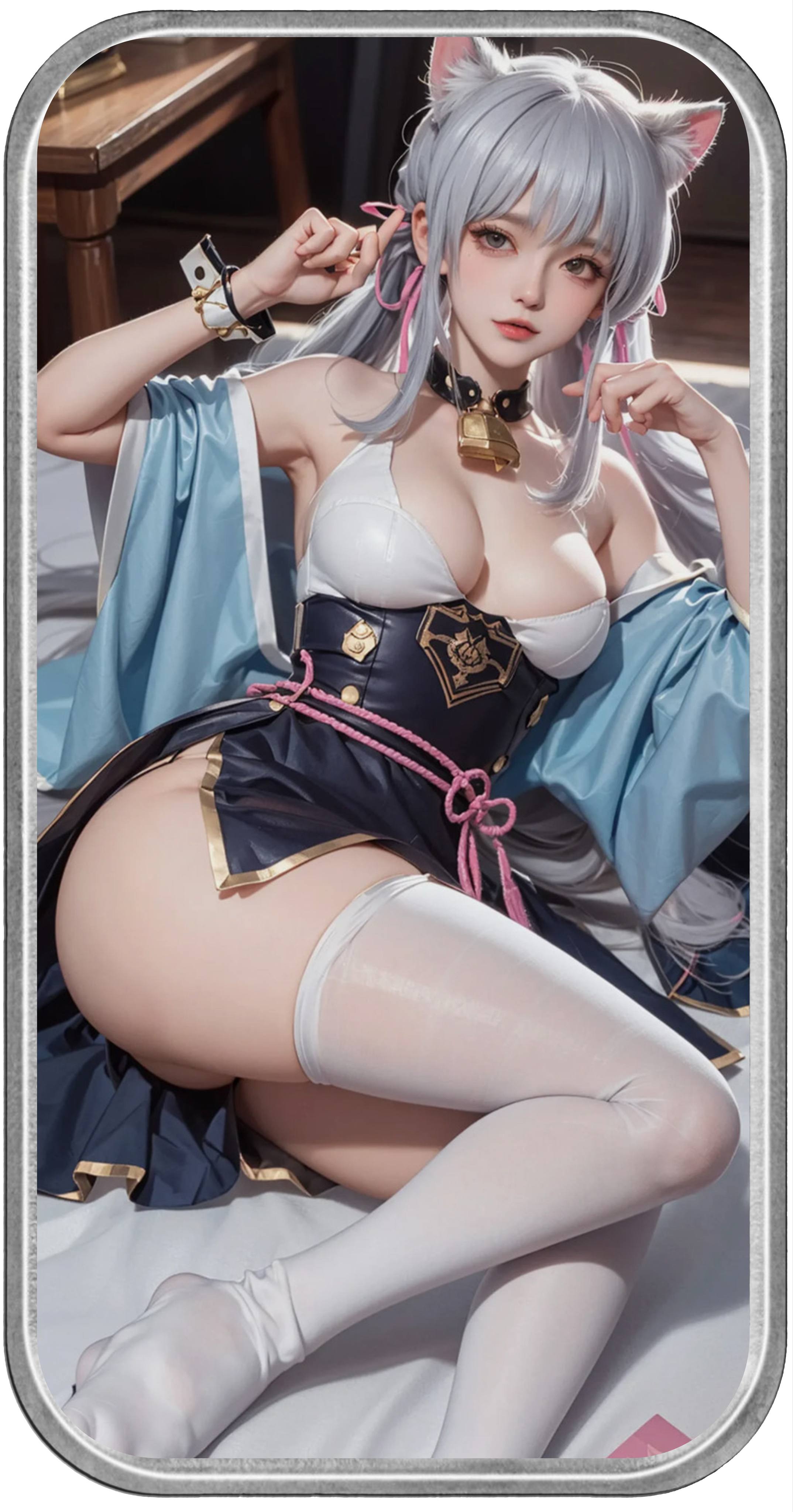 1oz .999 Silver Art Bar Colorized Cat Nip Delight Edition