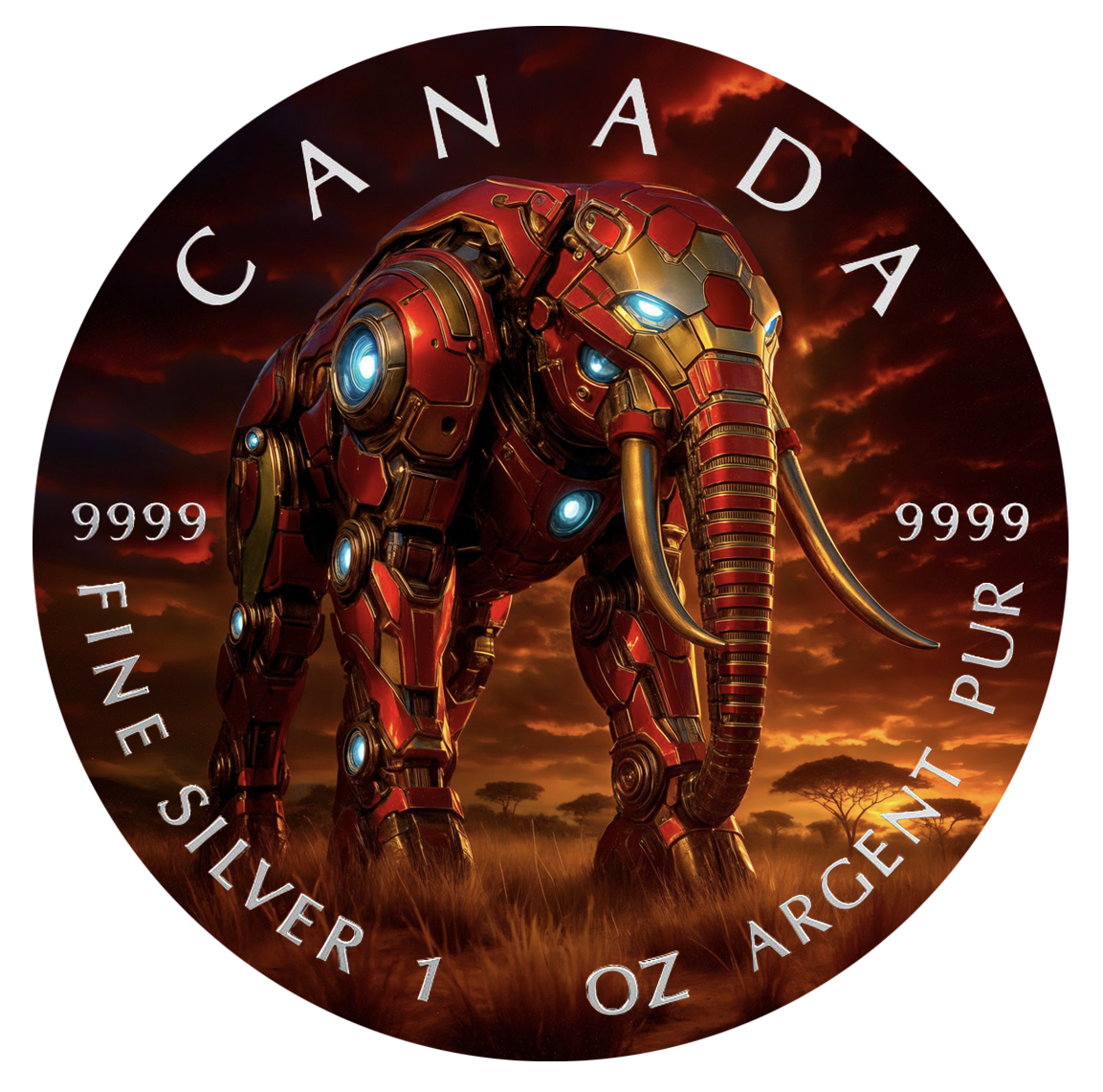 2025 Canada Maple Big Five Iron Elephant 1oz .9999 Silver