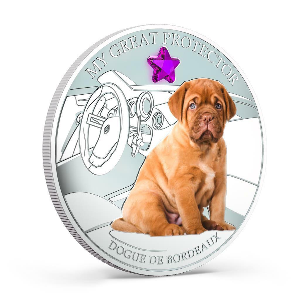 Fiji 2013 2 Dollar Dogs and Cats Dogue De Bordeaux 1oz Silver Coin