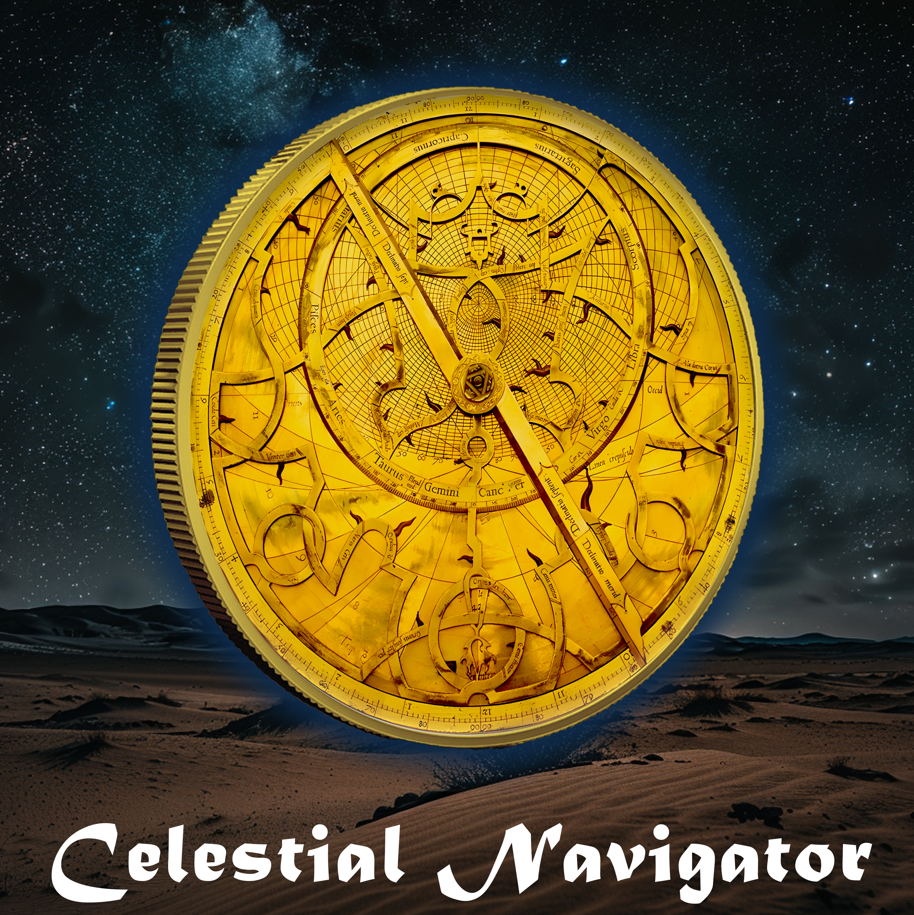 2024 Silver Eagle Celestial Navigator Gold Gilded Colorized 1oz .999 Silver Coin