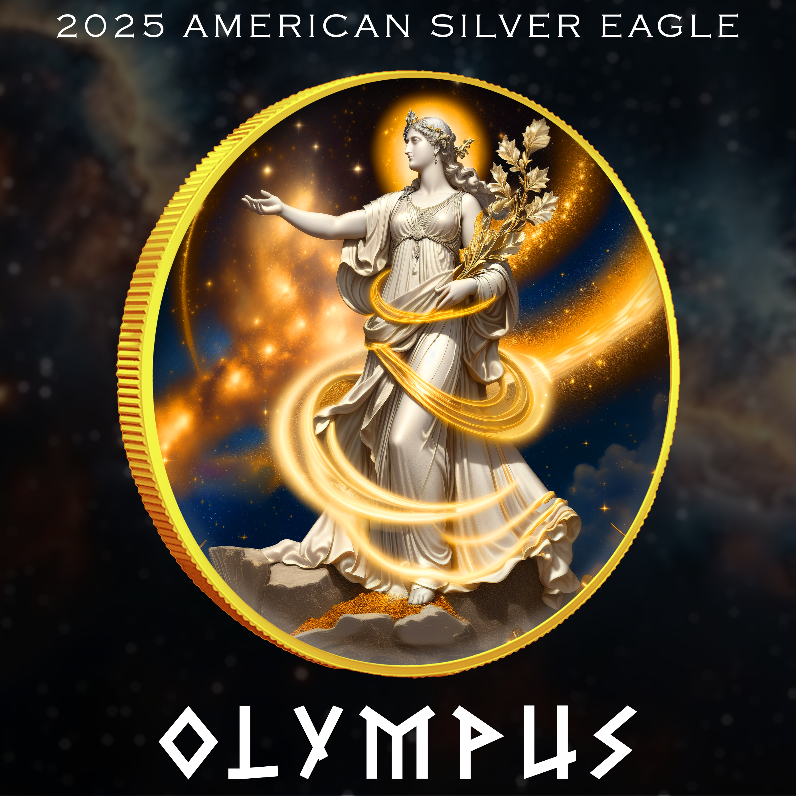 2025 Silver Eagle Olympus Edition 1oz .999 Colorized Silver Coin