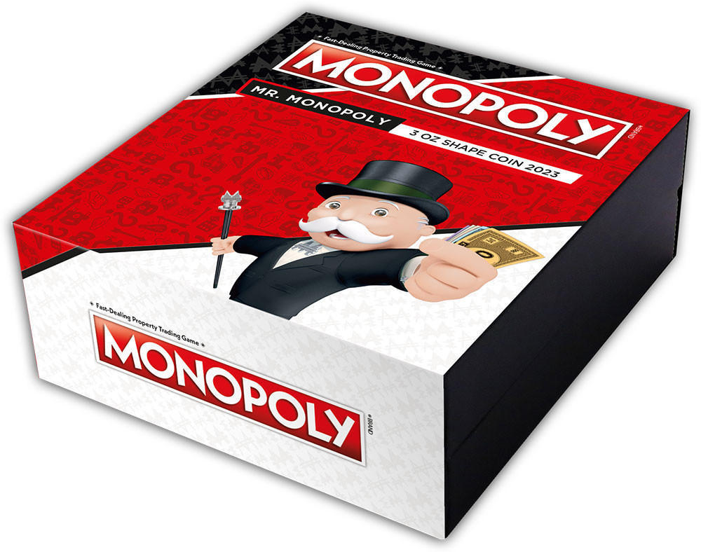 2023 2023 Monopoly: Mr. Monopoly 3 oz Silver Shape Coin