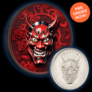 Intaglio 1oz .999 Silver Medal "Hannya" - Captain’s Chest Bullion