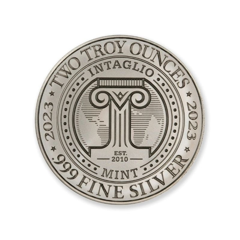 Intaglio UFOs Over Tenochtitlán 2 Troy Ounce 39mm .999 Silver - Captain’s Chest Bullion