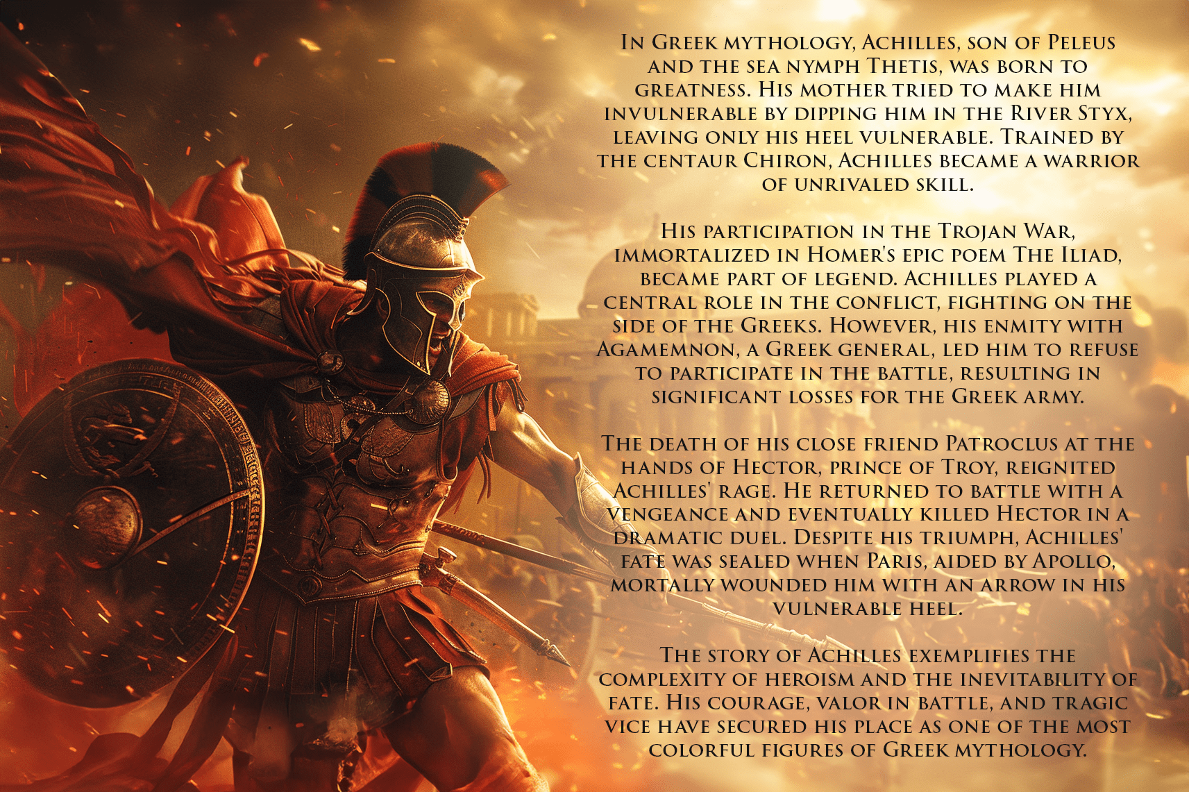 Legendary Warrior Achilles 1oz .999 Color Silver Round* - Captain’s Chest Bullion