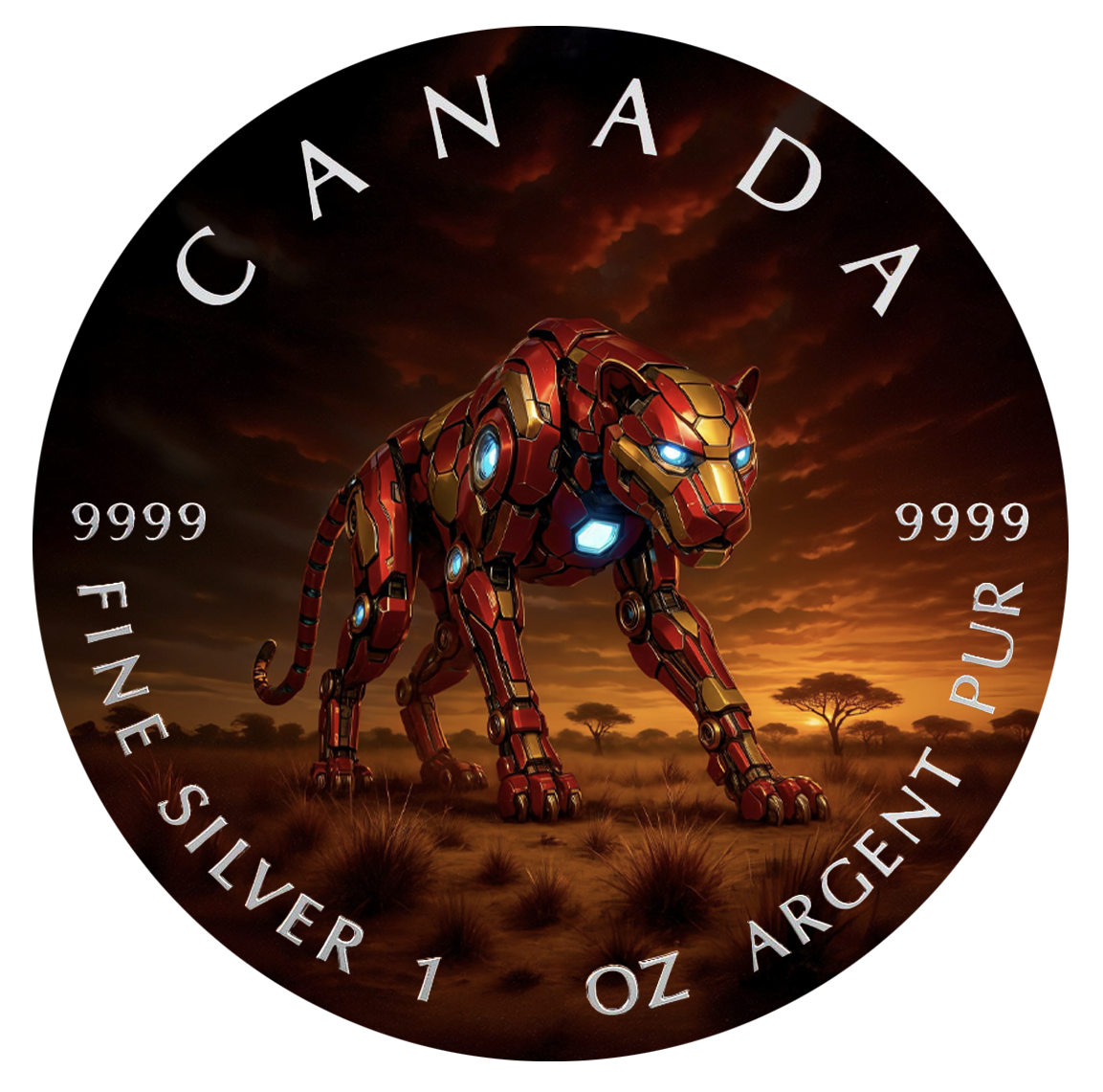 2025 Canada Maple Big Five Iron Leopard 1oz .9999 Silver