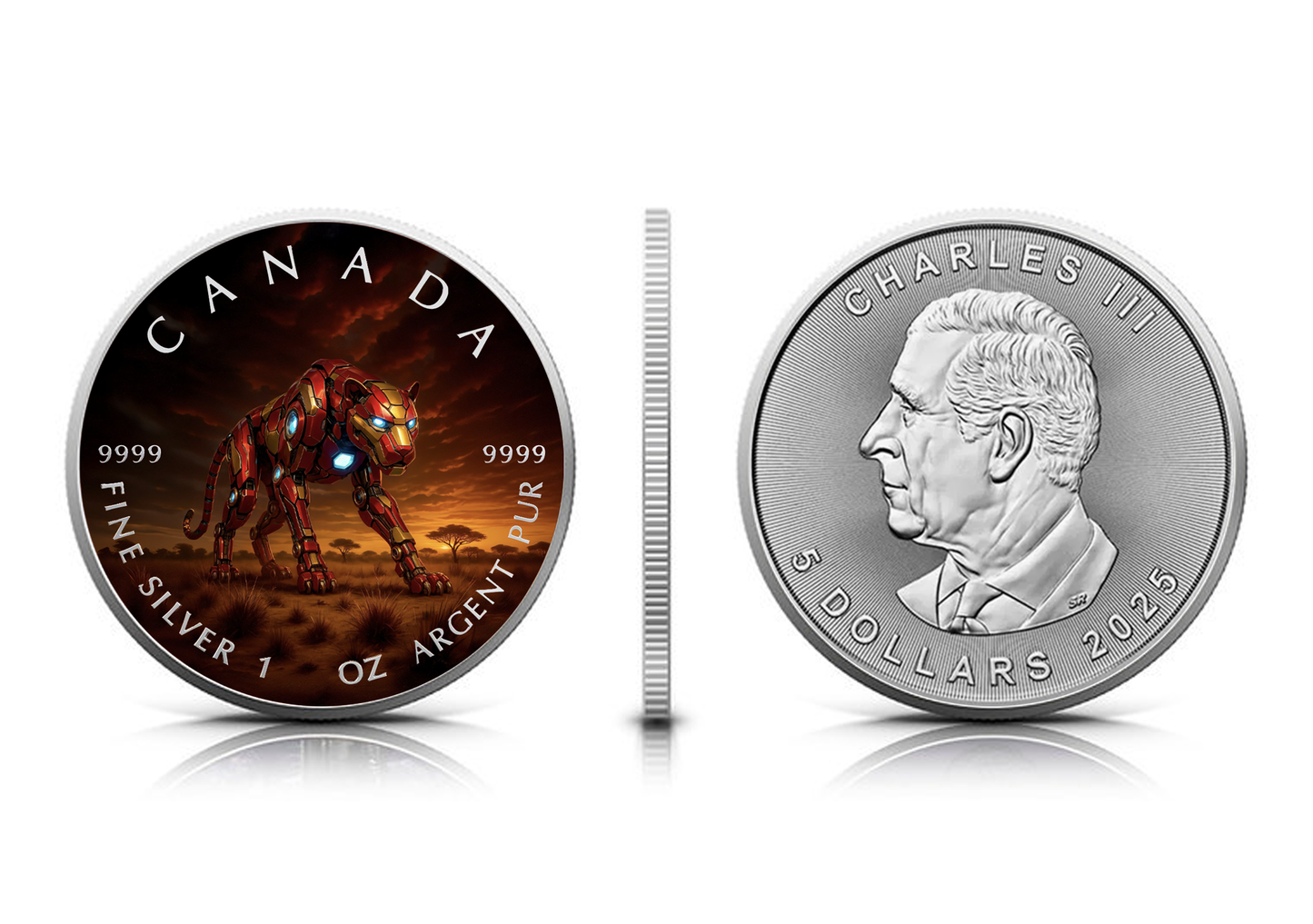 2025 Canada Maple Big Five Iron Leopard 1oz .9999 Silver