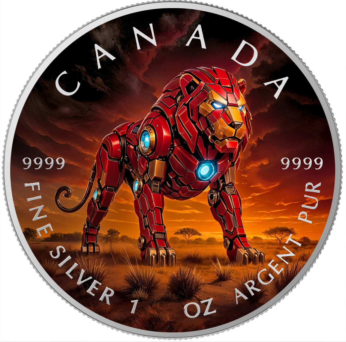 2025 Canada Maple Big Five Iron Lion 1oz .9999 Silver