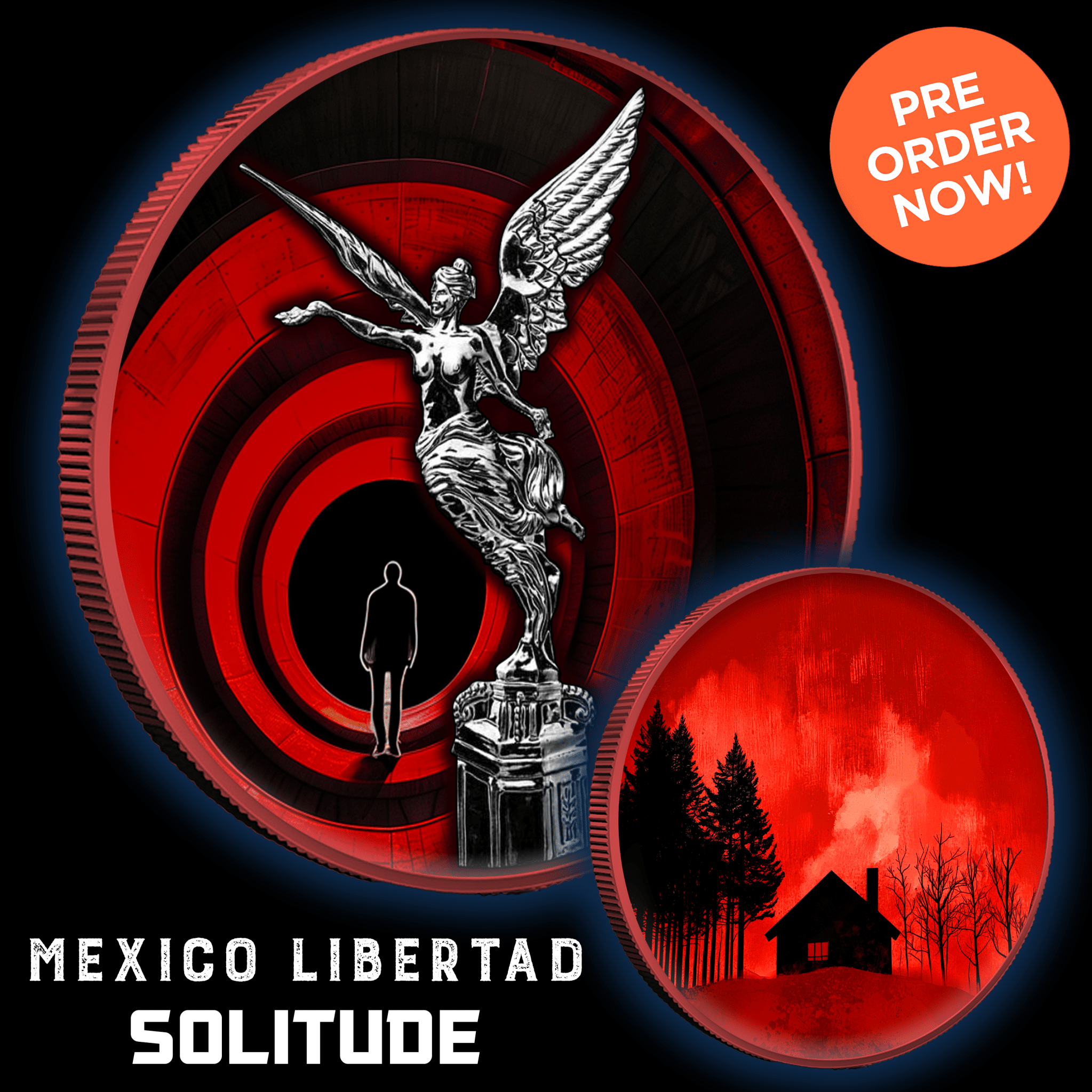 2024 Mexico Libertad 1oz .999 Silver Color Coin "Solitude"