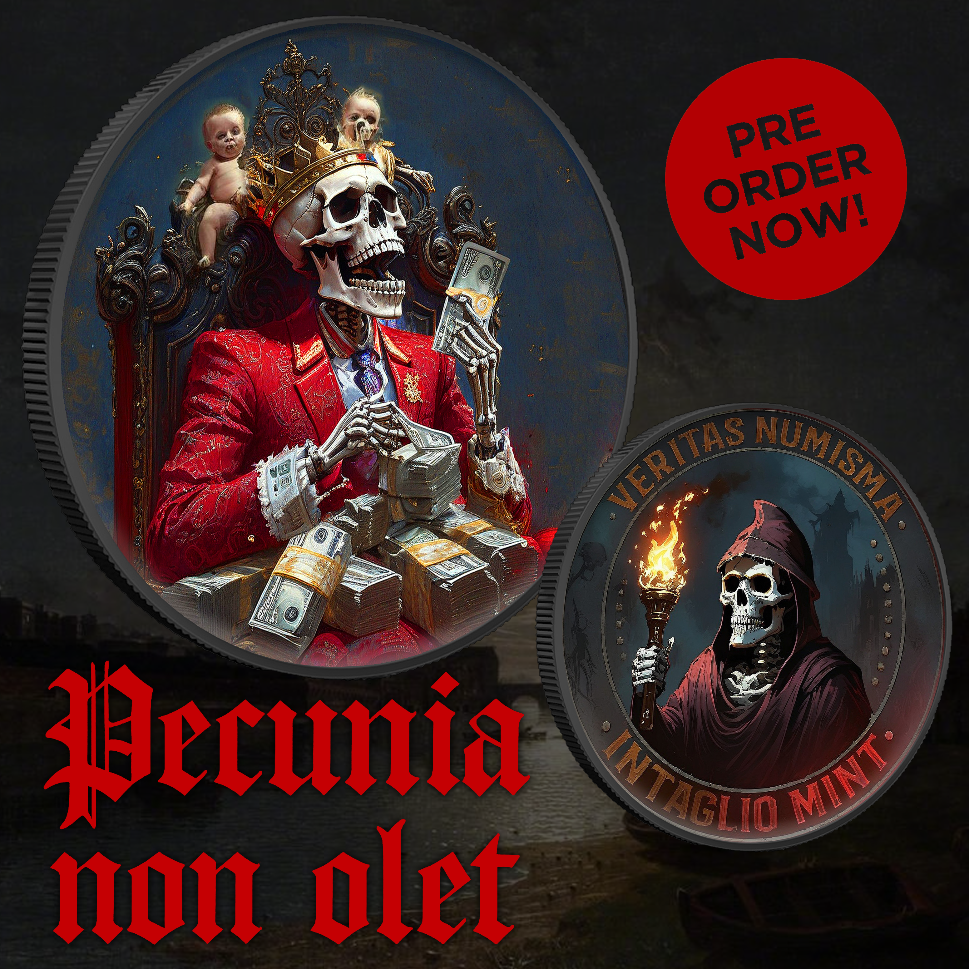 Veritas Numisma Series – Enduring Latin Maxims – Pecunia Non Olet – 1oz .999 Silver